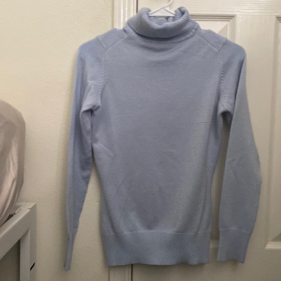 French Connection Sweaters - french connection light blue turtle neck